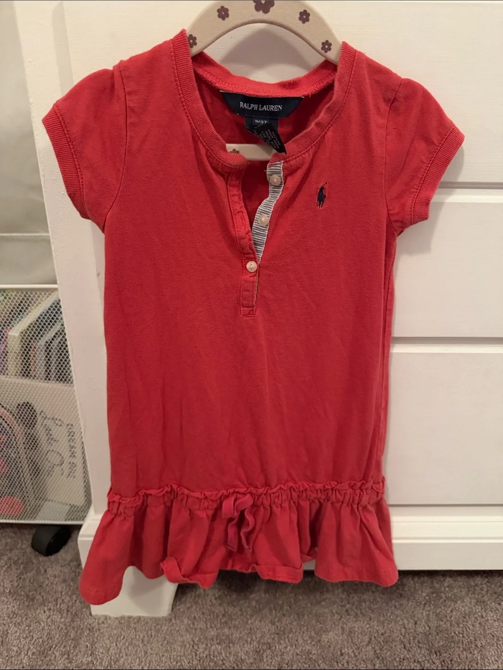 Ralph Lauren Girls' Red Polo Dress